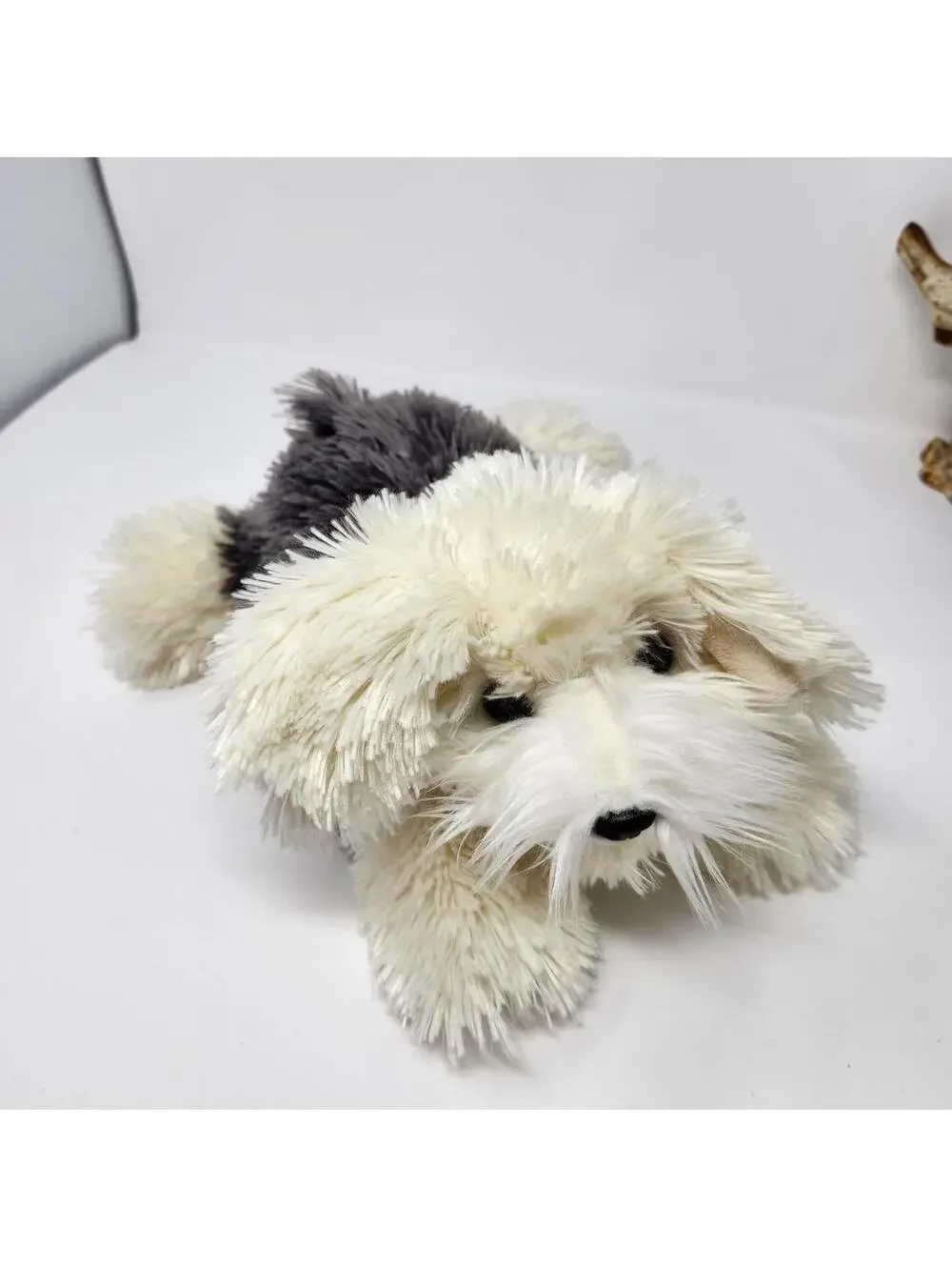 Aurora Puppy Dog Plush Stuffed Animal Gray White Floppy 11